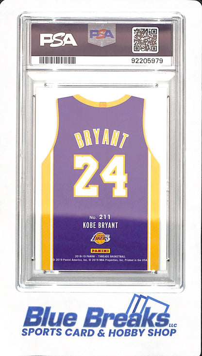 2018 Panini Threads - Kobe Bryant - Basketball - Los Angeles Lakers - # 211 - Dazzle - PSA 10