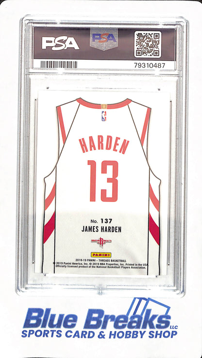 2018 Panini Threads - James Harden - Basketball - Houston Rockets - # 137 - Dazzle - PSA 10