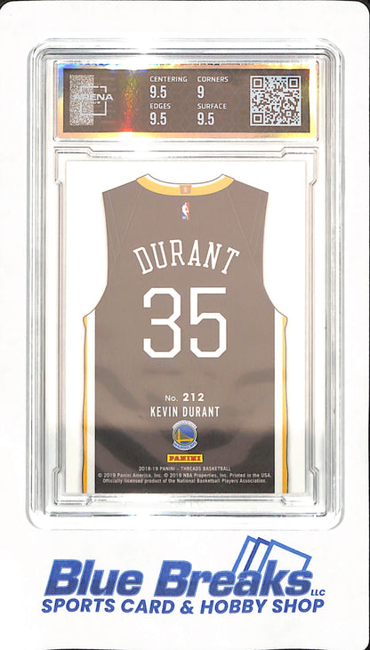 2018 Panini Threads - Kevin Durant - Basketball - Golden State Warriors - # 212 - Dazzle - Arena Club 9.5