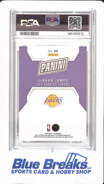 2024 Panini National VIP Silver Pack - LeBron James - Orange - 192/199 - # 22 - PSA 9 - Basketball - Los Angeles Lakers