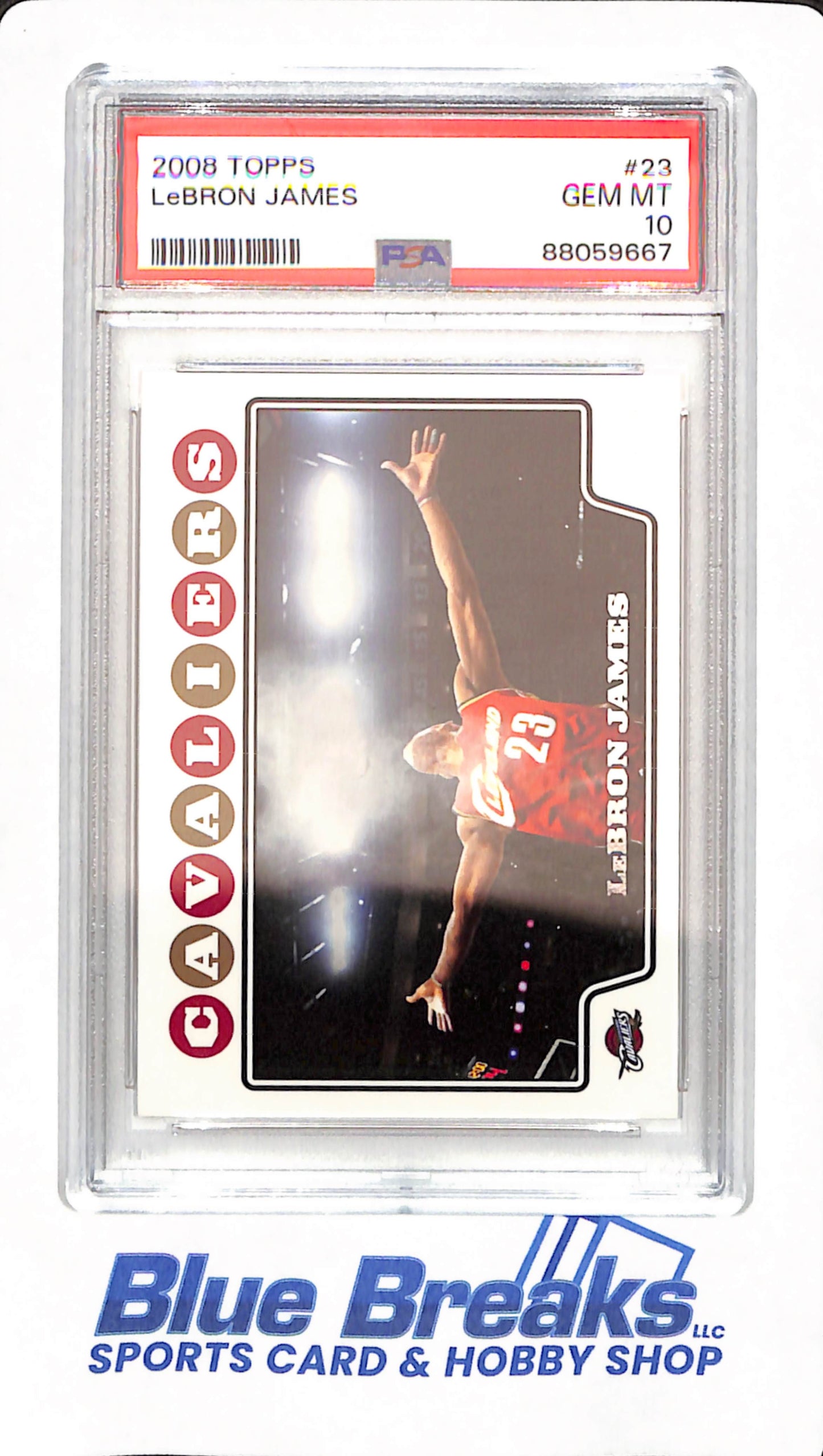 2008 Topps - LeBron James - # 23 - Basketball - Cleveland Cavaliers - PSA 10 - Wingspan