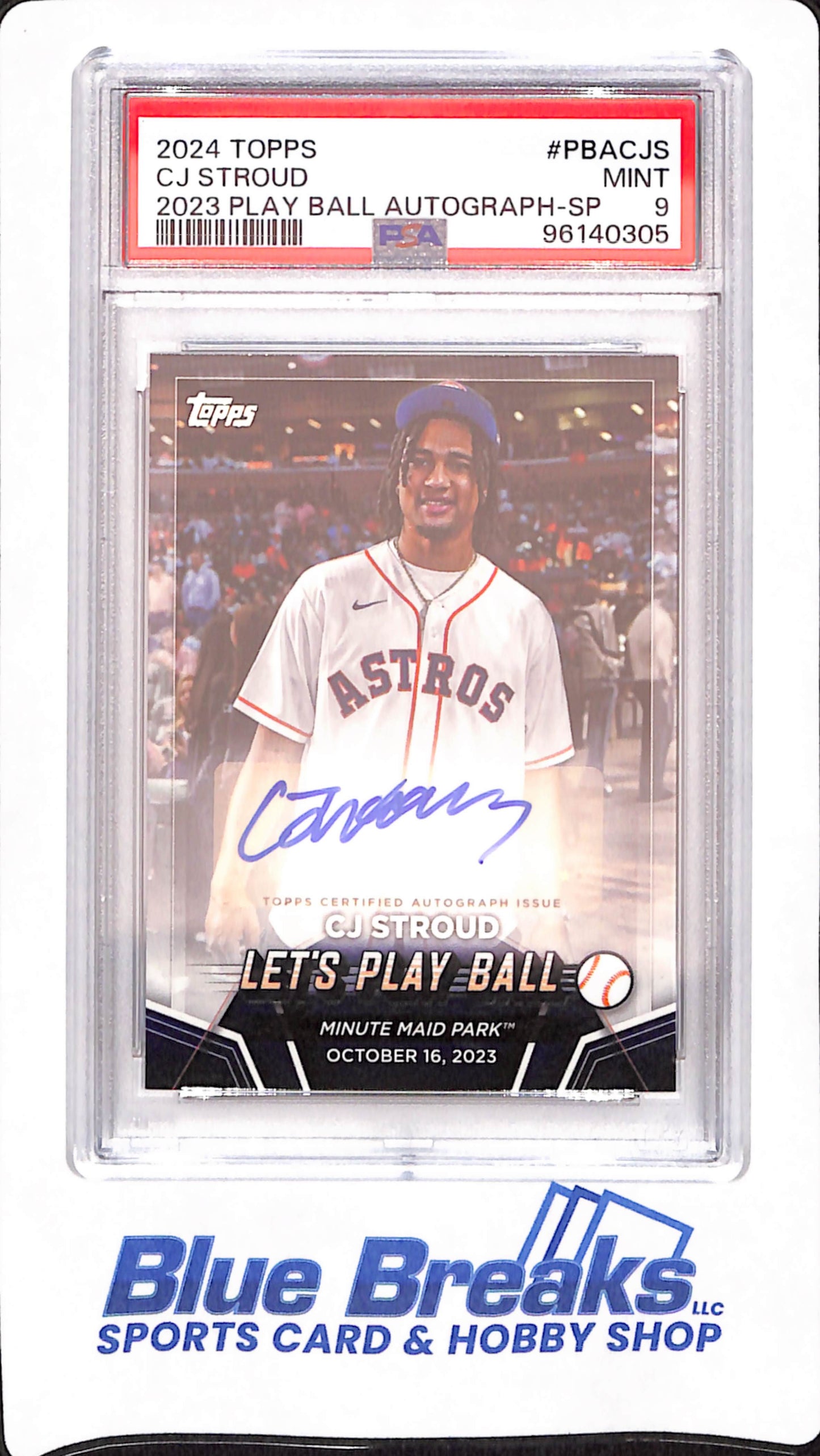 2024 Topps - CJ Stroud - Baseball - Houston Astros - 2023 Play Ball - # PBACJS - PSA 9 Autographed