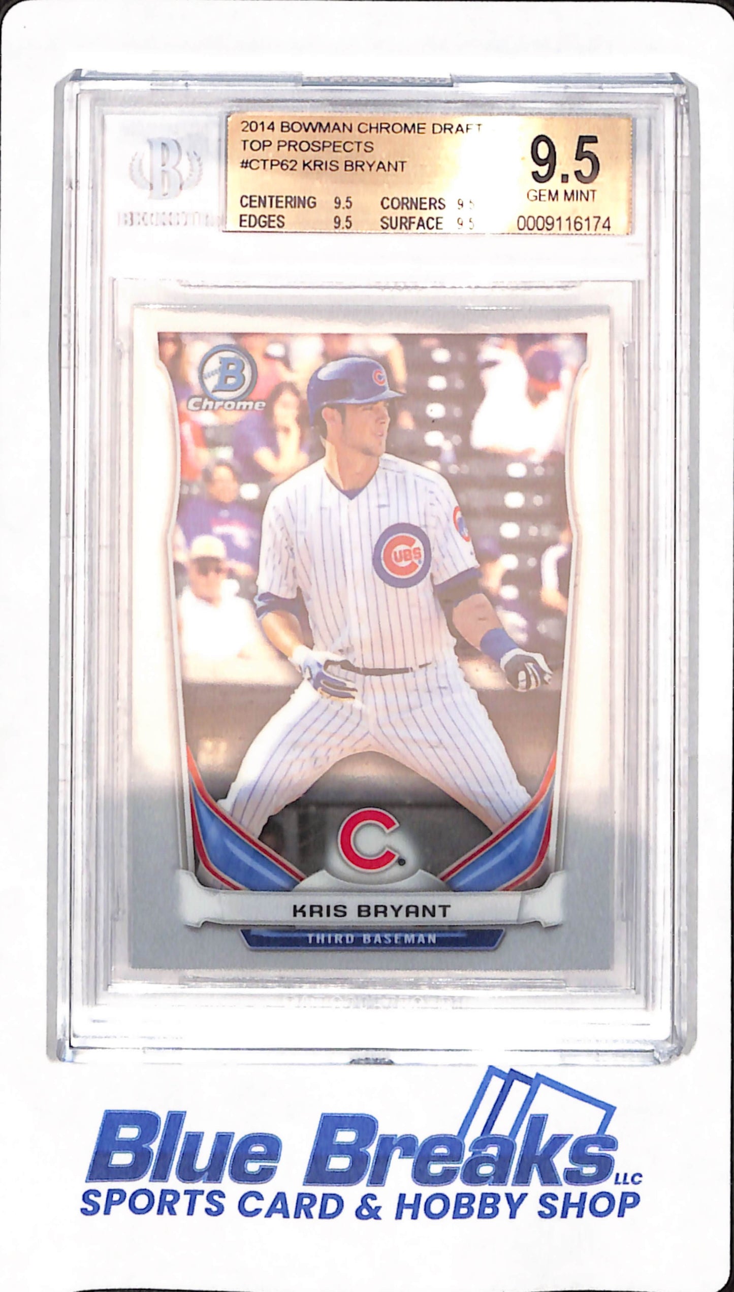 2014 Bowman Chrome Draft - Kris Bryant - Baseball - Chicago Cubs - # CTP62 - Top Prospects - BGS Beckett 9.5