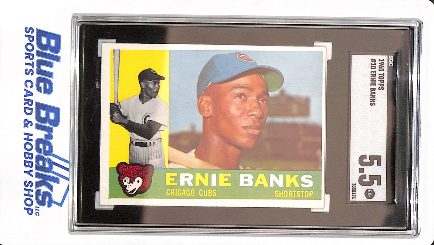 1960 Topps - Ernie Banks - Baseball - Chicago Cubs - # 10 - SGC 5.5