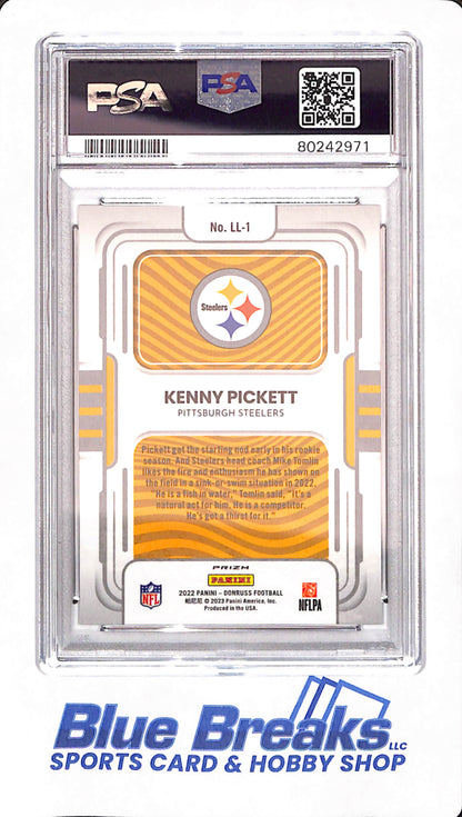 2022 Donruss Optic - Kenny Pickett - Football - Pittsburgh Steelers - # LL1 - Legendary Logos - PSA 9