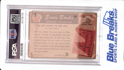 1955 Bowman - Ernie Banks - Baseball - Chicago Cubs - # 242 - PSA 1