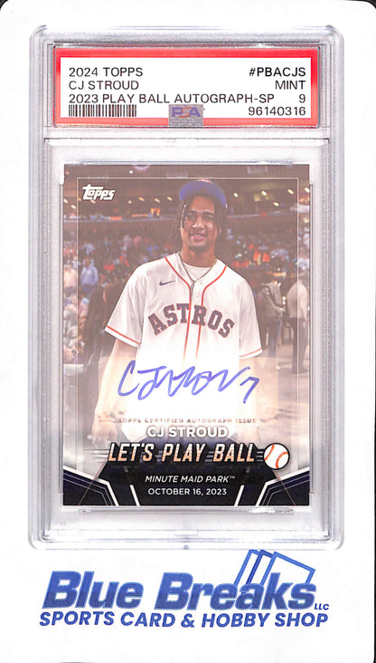 2024 Topps - CJ Stroud - Baseball - Houston Astros - 2023 Play Ball - # PBACJS - Autographed - PSA 9