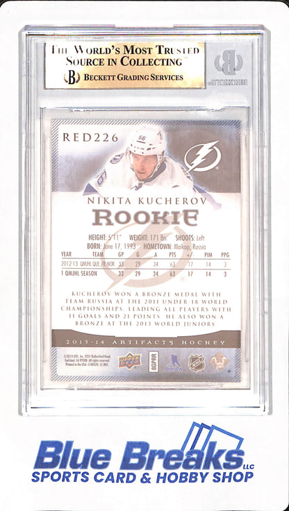 2013-14 Artifacts - Nikita Kucherov - Ice Hockey - Tampa Bay Lightning - Rookie - # RED226 - Beckett 9.5 - 259/899