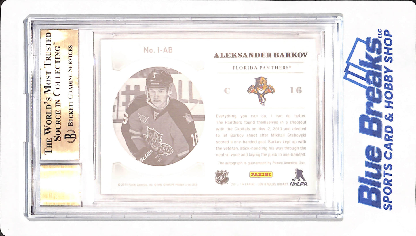 2013-14 Panini Contenders - Aleksander Barkov - NHL Ink - # I-AB - Ice Hockey - Florida Panthers - Beckett 9.5