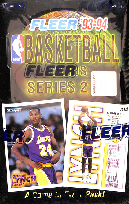 1993/94 Fleer Series 2 Basketball Hobby Box - Sealed Wax