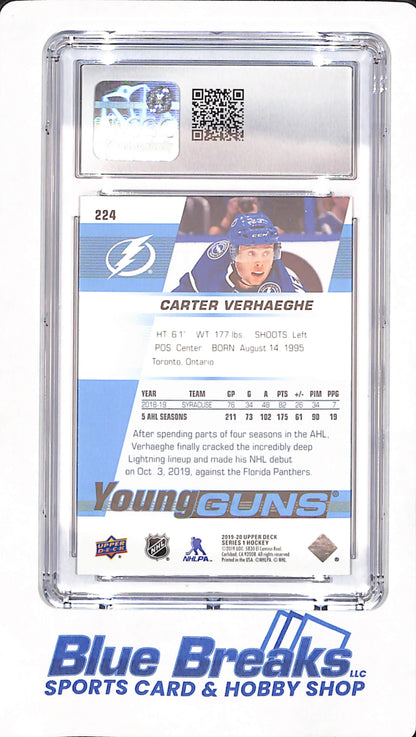 2019-20 Upper Deck - Carter Verhaeghe - Ice Hockey - Tampa Bay Lightning - Young Guns - CGC 10 - #224