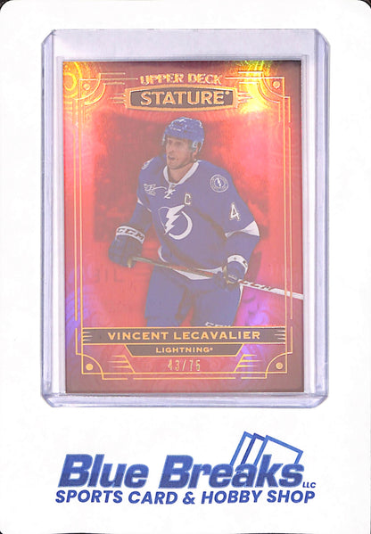 2022-23 Upper Deck Stature - Vincent Lecavalier - Ice Hockey - Tampa Bay Lightning - # 21 - Red - 43/75