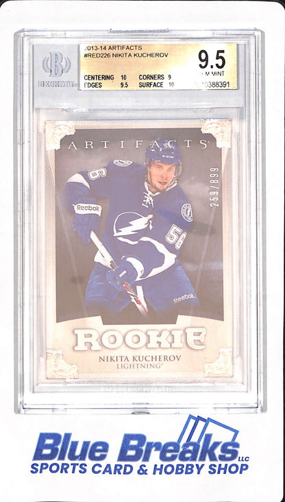 2013-14 Artifacts - Nikita Kucherov - Ice Hockey - Tampa Bay Lightning - Rookie - # RED226 - Beckett 9.5 - 259/899