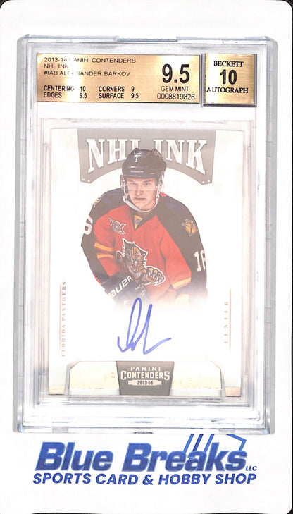 2013-14 Panini Contenders - Aleksander Barkov - NHL Ink - # I-AB - Ice Hockey - Florida Panthers - Beckett 9.5