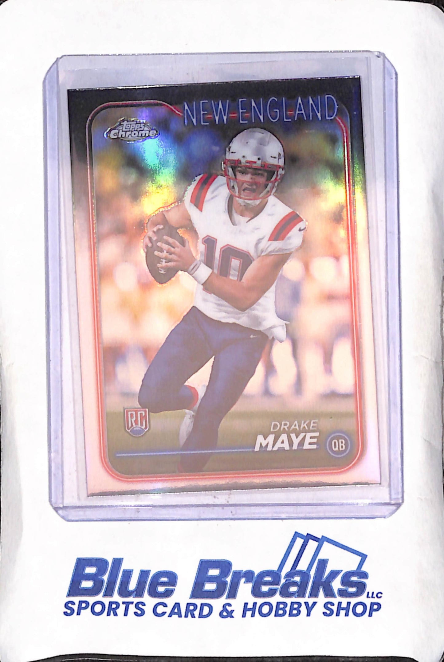 2024 Topps Chrome - Drake Maye - RC - Refractor - New England Patriots - Football - #203