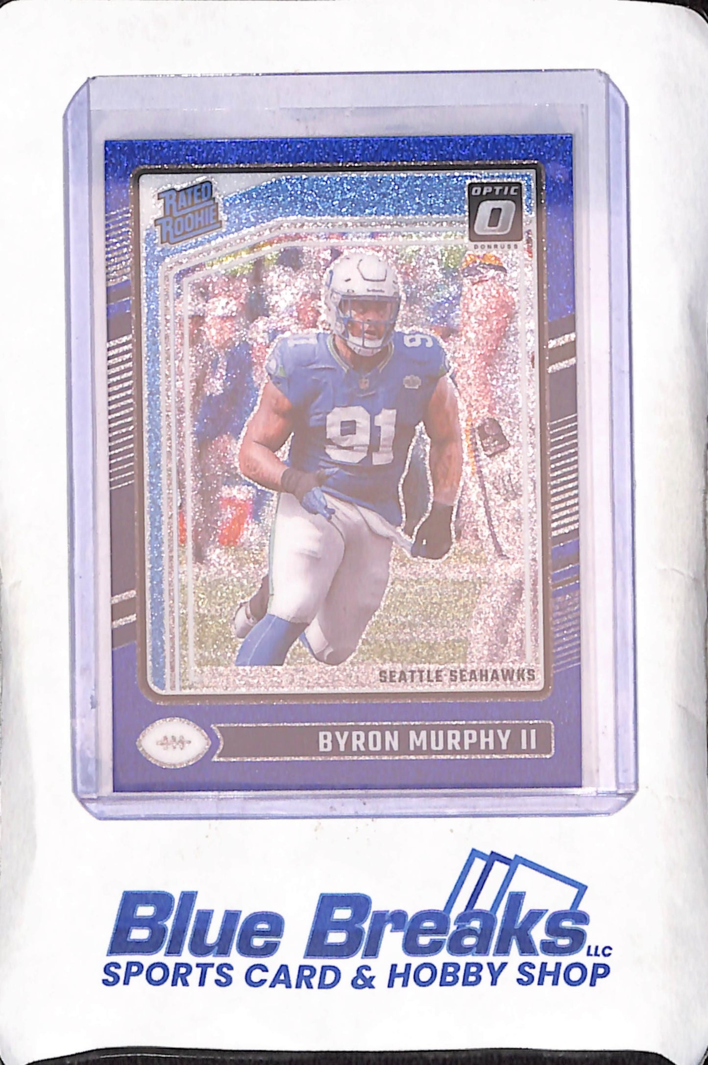2024 Panini Donruss Optic - Byron Murphy II - Blue Glitter Rated Rookie - Seattle Seahawks - Football - #217