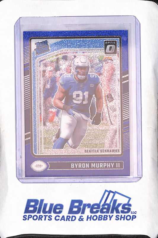 2024 Panini Donruss Optic - Byron Murphy II - Blue Glitter Rated Rookie - Seattle Seahawks - Football - #217