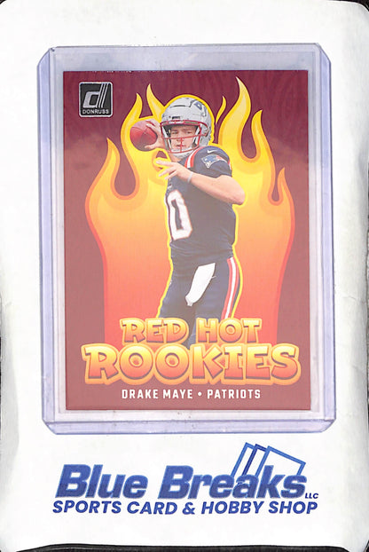 2024 Panini Donruss - Drake Maye - Red Hot Rookies - Drake Maye - New England Patriots - Football - #RHR-DME
