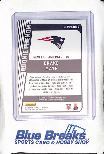 2024 Panini Donruss - Drake Maye - Rookie Phenom - Relic - New England Patriots - Football - #RPJ-DMA