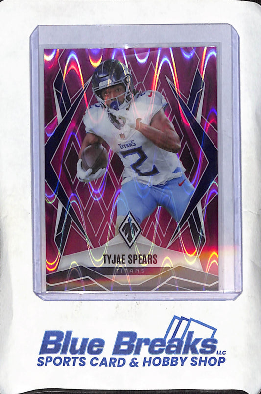 2025 Panini Phoenix - Tyjae Spears - Pink Seismic - 9/75 - Tennessee Titans - Football - #56