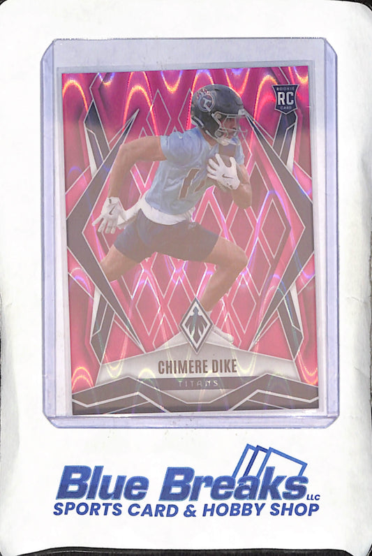 2025 Panini Phoenix - Chimere Dike - Pink Seismic - 5/75 - RC - Tennessee Titans - Football - #240