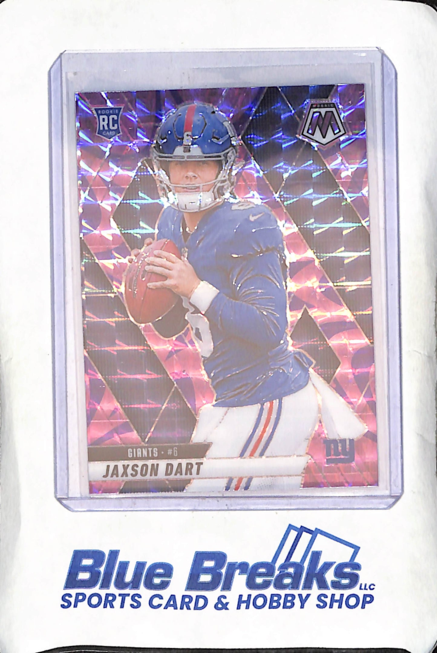 2025 Panini Mosaic - Jaxon Dart - Pink - RC - New York Giants - Football - #362