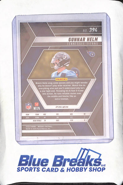 2025 Panini Mosaic - Gunnar Helm - Honeycomb - RC - Tennessee Titans - Football - #394