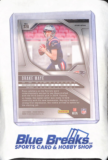 2024 Panini Prizm - Drake Maye - Silver Prizm - RC - New England Patriots - Football - #329