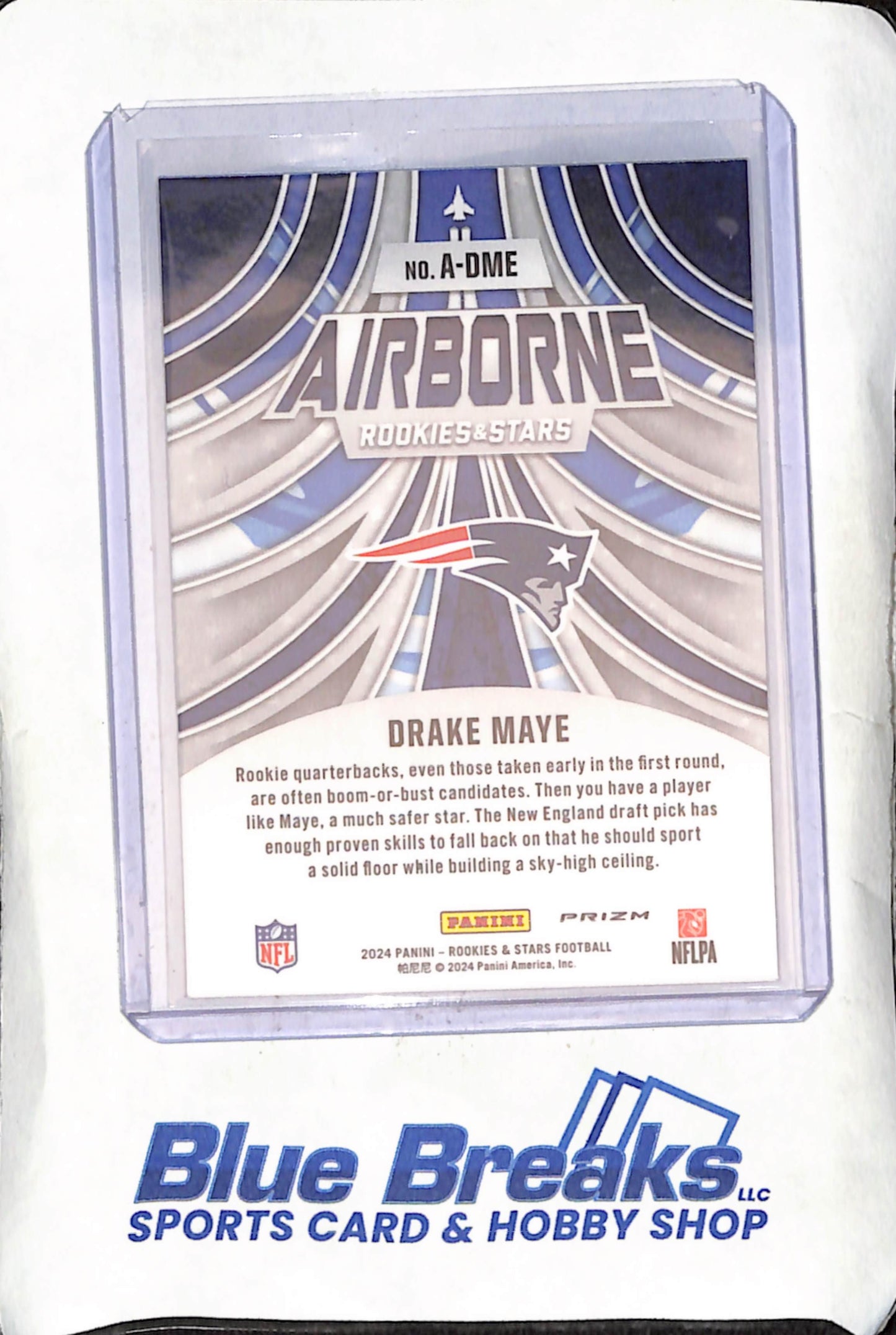 2024 Panini Rookies & Stars - Drake Maye - Airborne - RC - New England Patriots - Football - #A-DME
