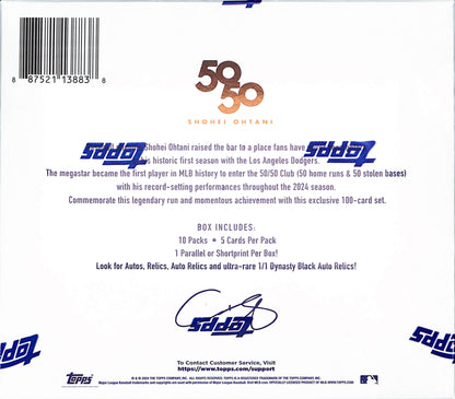 2024 Topps 50/50: Shohei Ohtani – 10-Pack Box - Sealed Wax
