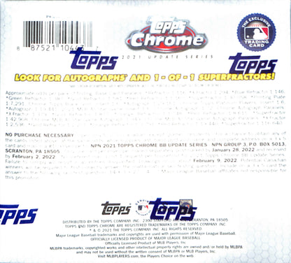 2021 Topps Chrome Update Baseball Mega Box - Sealed Wax