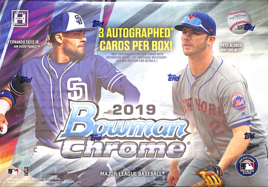 2019 Bowman Chrome Baseball HTA Choice Hobby Box - Sealed Wax