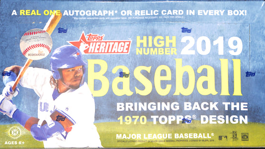 2019 Topps Heritage High Number Baseball Hobby Box - Sealed Wax