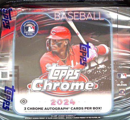 2024 Topps Chrome Baseball Hobby Jumbo Box - Sealed Wax