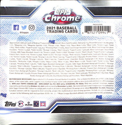 2021 Topps Chrome Baseball Mega Box - Sealed Wax