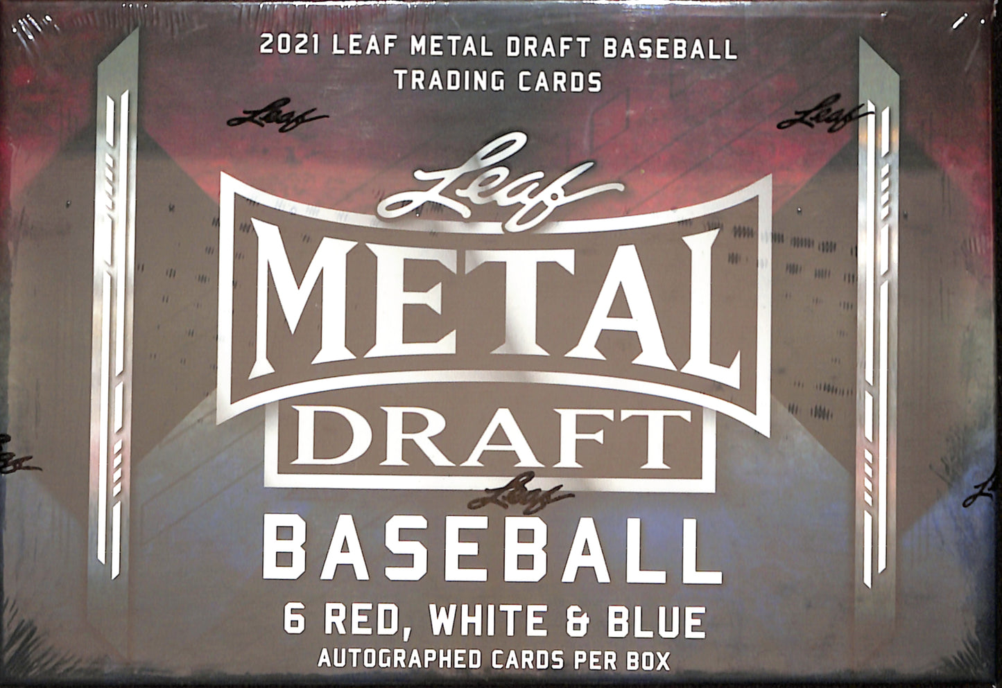 2021 Leaf Metal Draft Baseball Red, White and Blue Box - Sealed Wax