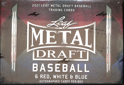 2021 Leaf Metal Draft Baseball Red, White and Blue Box - Sealed Wax