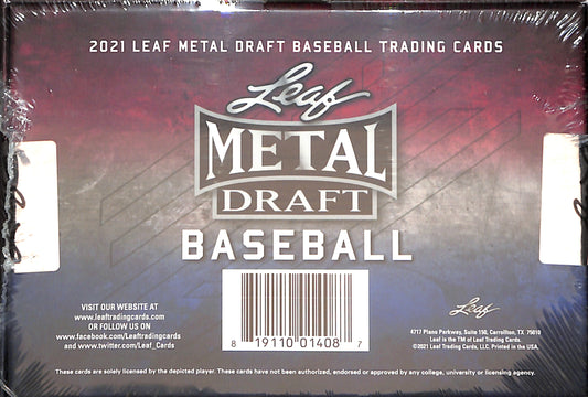 2021 Leaf Metal Draft Baseball Red, White and Blue Box - Sealed Wax