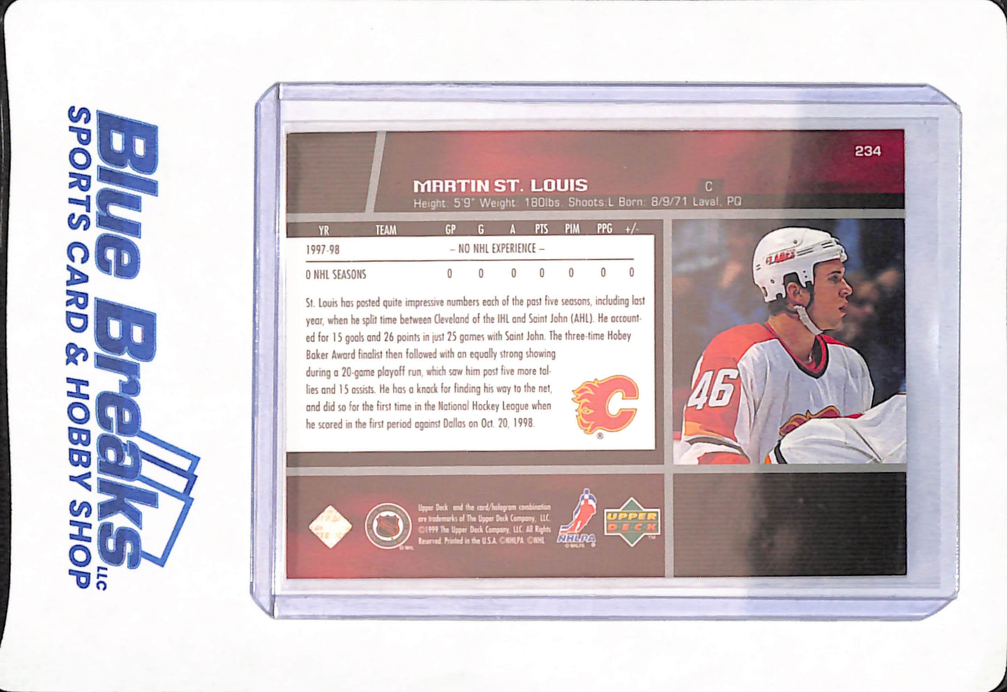 1998-99 - Upper Deck Rookie Card - Martin St Louis - Ice Hockey - Calgary Flames - # 234