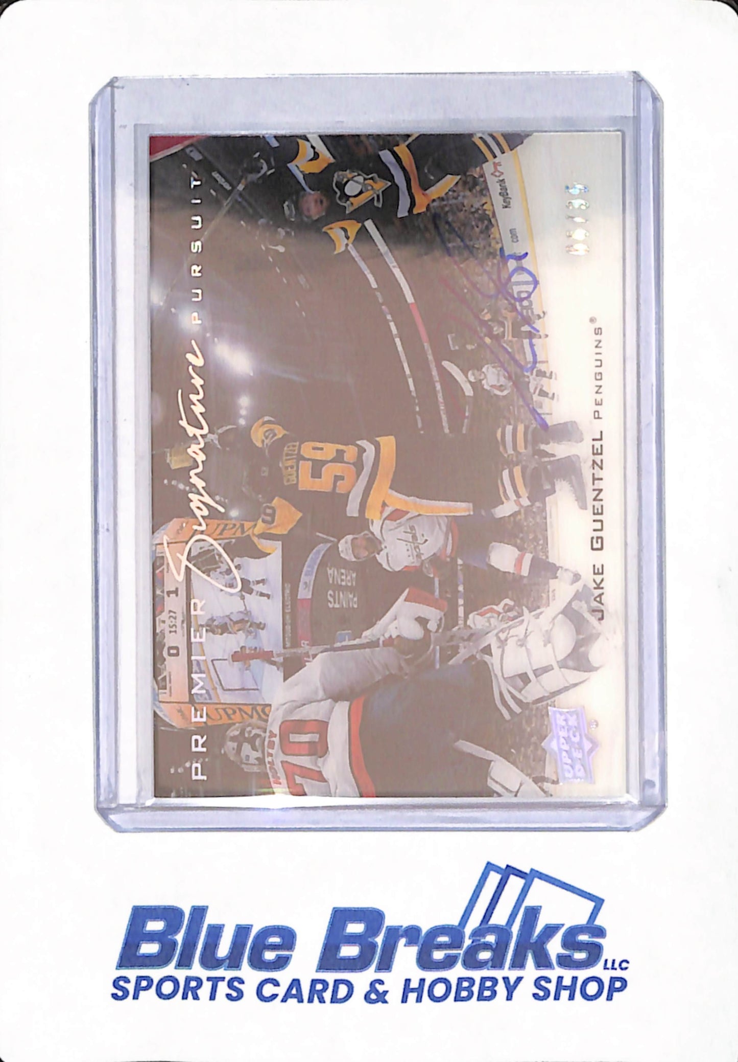 2020-21 Upper Deck Premier - Jake Guentzel - Ice Hockey - Pittsburgh Penguins - Signature Pursuit - # SP-GU - Autographed - 06/35