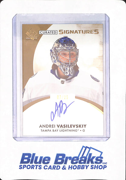 2014-15 Upper Deck SPA - Andrei Vasilevskiy - Future Watch - Ice Hockey - Tampa Bay Lightning - # 310 - Autographed - 444/999