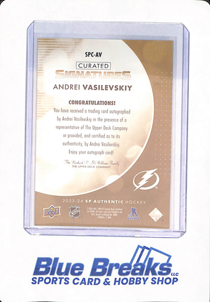 2014-15 Upper Deck SPA - Andrei Vasilevskiy - Future Watch - Ice Hockey - Tampa Bay Lightning - # 310 - Autographed - 444/999