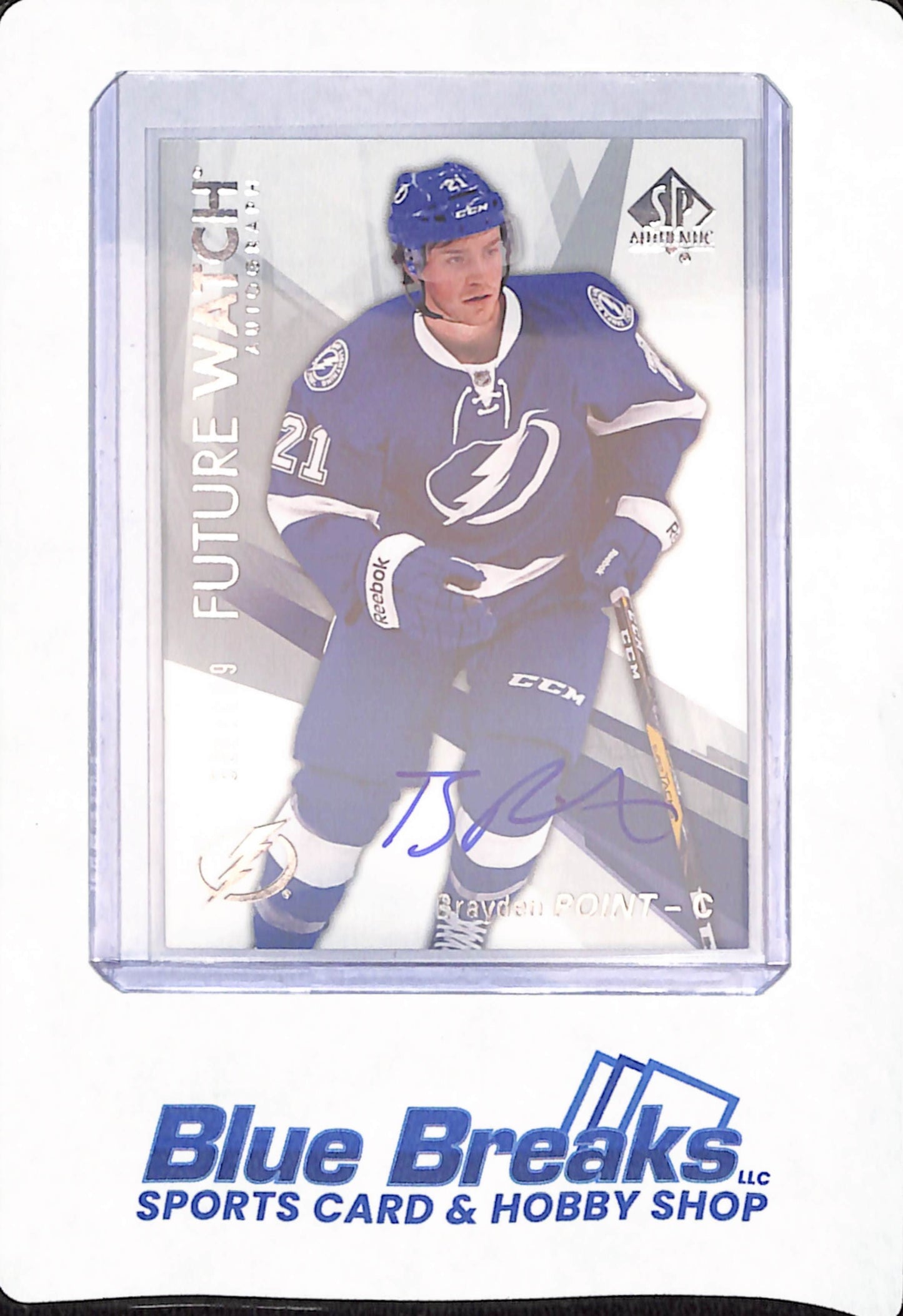 2016-17 Upper Deck SP Authentic - Brayden Point - Ice Hockey - Tampa Bay Lightning - # 160 - Future Watch Autograph - 538/999