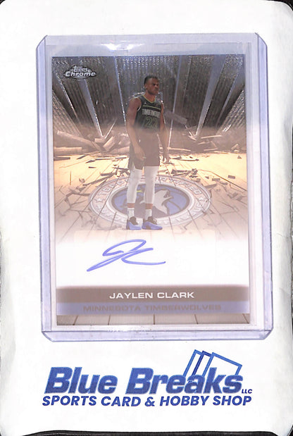 2025 Topps Chrome - Jaylen Clark - Autograph - Minnesota Timberwolves - Basketball - #TAU-JC