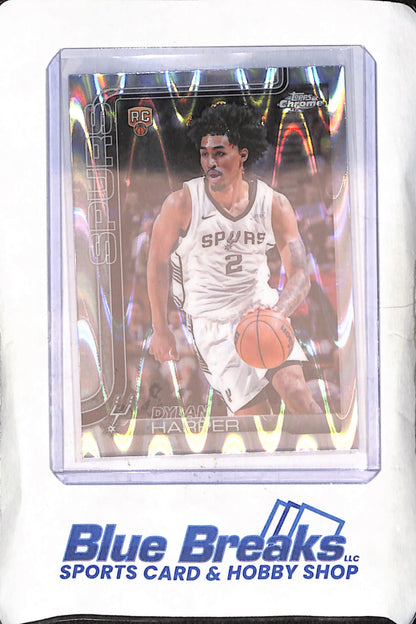 2025 Topps Chrome - Dylan Harper - Raywave - RC - San Antonio Spurs - Basketball - #252