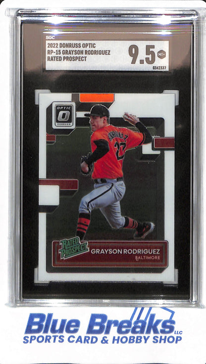 2022 Donruss Optic - Grayson Rodriguez - #RP-15 - SGC 9.5 - Baltimore Orioles - Baseball - Rated Prospect