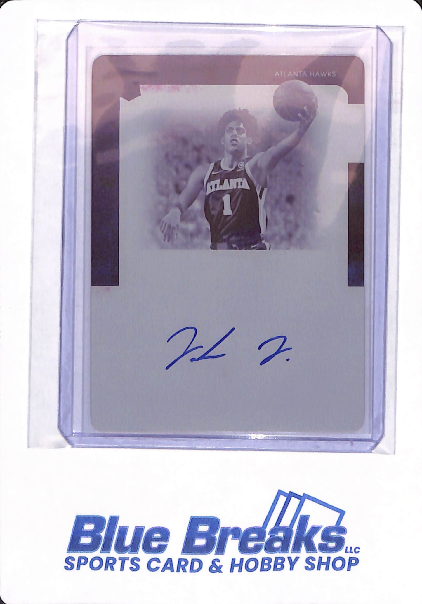 2022 Panini Contenders - Jalen Johnson - # 120 - Atlanta Hawks - Printing Plate - Autographed - Basketball - 1/1 - One of One