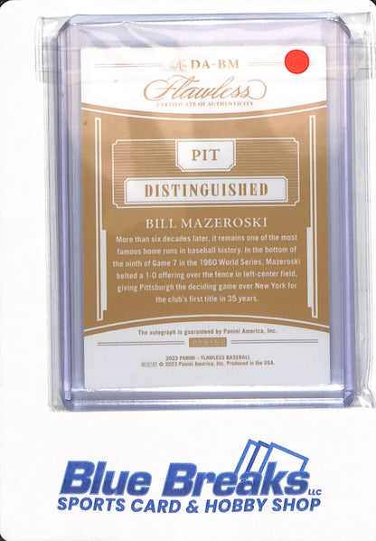 2023 Panini Flawless - Bill Mazeroski - # DA-BM - Pittsburgh Pirates - Baseball - Flawless - Autographed - 08/25