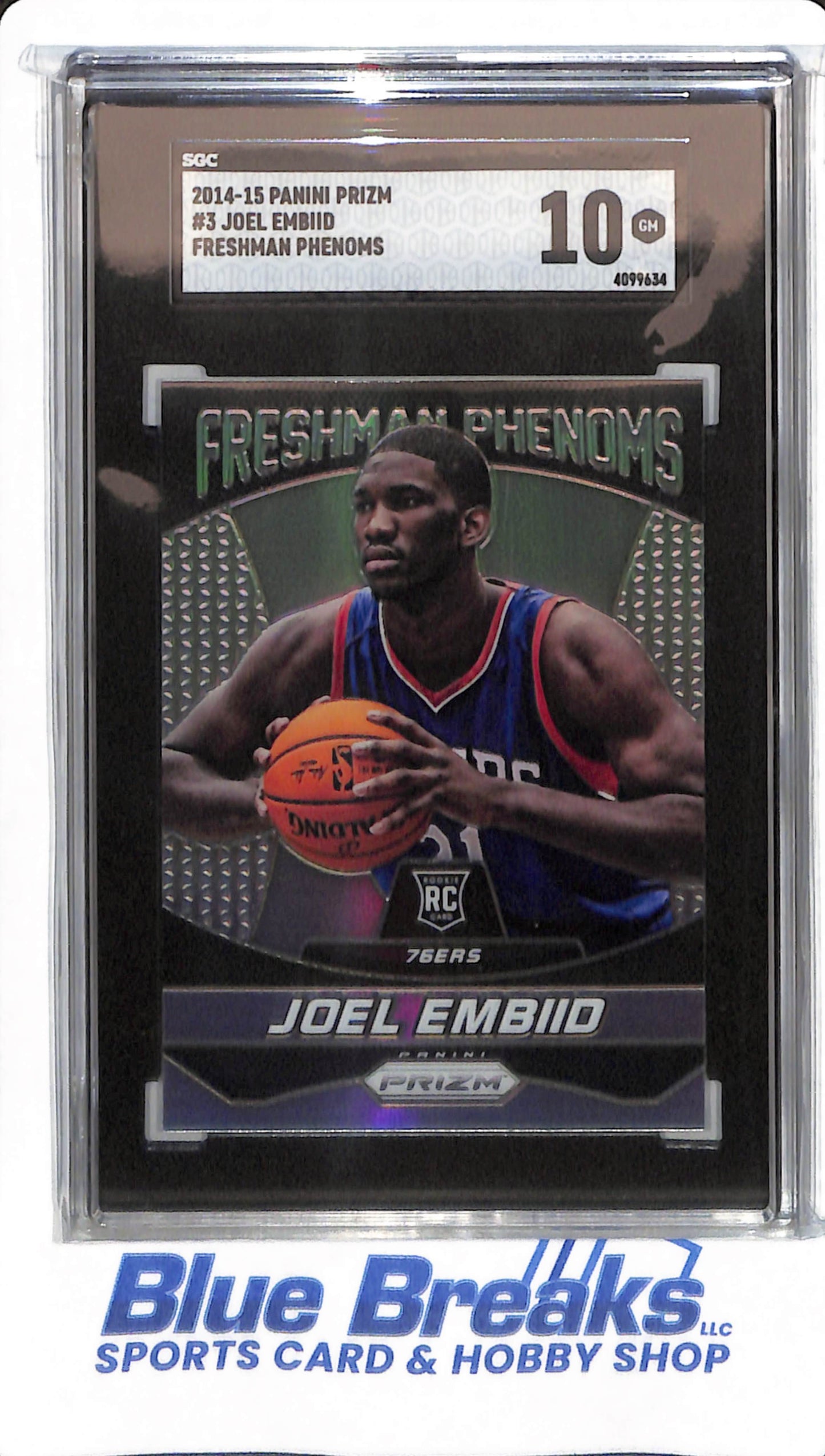 2014-15 Panini Prizm - Joel Embiid - # 3 - Philadelphia 76ers - SGC 10 - Basketball - Freshman Phenoms