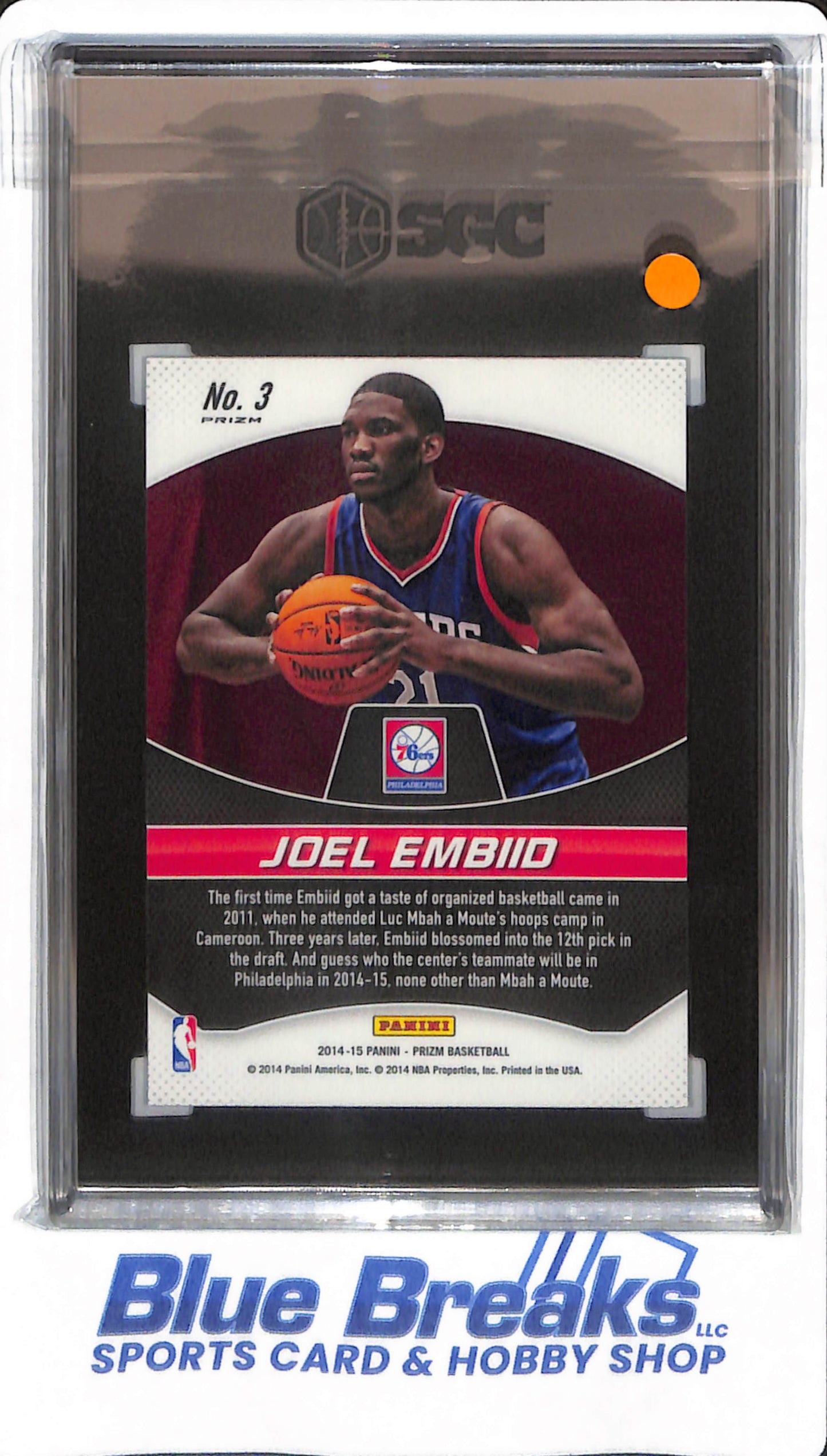 2014-15 Panini Prizm - Joel Embiid - # 3 - Philadelphia 76ers - SGC 10 - Basketball - Freshman Phenoms